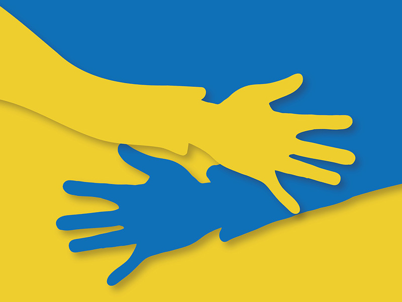Helfende Hände für Terminvereinbarung beim ukrainischen Konsulat